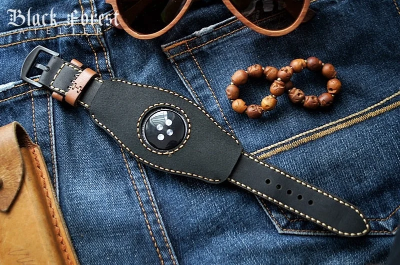 CUFF Handmade Leather Strap incl. Lugs Adapter for Apple Watch (or Apple Watch Sport) 42mm or 38mm – image 3